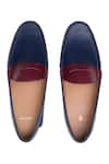 Shop_Baron & Bay_Blue Plain Dual Shaded Loafers  _at_Aza_Fashions