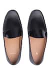 Shop_Baron & Bay_Black Plain Patent Leather Loafers  _at_Aza_Fashions