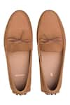 Shop_Baron&Bay_Brown Plain Weekend Driver Bow Detail Shoes  _at_Aza_Fashions