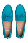 Shop_Baron & Bay_Blue Plain Bow Detail Weekend Driver Shoes  _at_Aza_Fashions