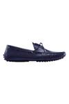 Baron & Bay_Blue Plain Marino Napa Leather Shoes  _Online_at_Aza_Fashions