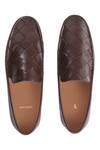 Shop_Baron & Bay_Brown Plain Arno Woven Loafers  _at_Aza_Fashions