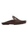 Buy_Baron & Bay_Brown Arno Textured Backless Loafers _Online_at_Aza_Fashions