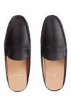Shop_Baron & Bay_Black Plain Arno Backless Loafers  _at_Aza_Fashions
