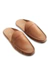 Buy_Baron&Bay_Brown Plain Arno Backless Loafers  _at_Aza_Fashions