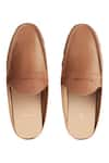 Shop_Baron&Bay_Brown Plain Arno Backless Loafers  _at_Aza_Fashions