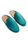 Buy_Baron&Bay_Blue Plain Arno Nubuck Penny Loafers  _at_Aza_Fashions