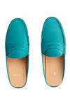 Shop_Baron&Bay_Blue Plain Arno Nubuck Penny Loafers  _at_Aza_Fashions