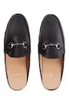 Shop_Baron&Bay_Black Embellished Arno Horsebit Backless Penny Loafers  _at_Aza_Fashions