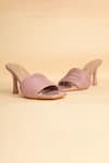 Buy_MYKONO_Beige Peony Coiled Strap Spool Heels _at_Aza_Fashions