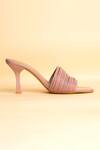 MYKONO_Beige Peony Coiled Strap Spool Heels _Online_at_Aza_Fashions