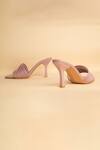 Shop_MYKONO_Beige Peony Coiled Strap Spool Heels_Online_at_Aza_Fashions