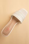 Buy_MYKONO_White Peony Curve Coiled Strap Spool Heels _at_Aza_Fashions