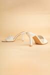 Buy_MYKONO_White Peony Curve Coiled Strap Spool Heels_Online_at_Aza_Fashions