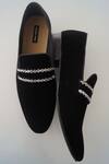 Shradha Hedau Footwear Couture_Black Embroidery Sammuel Stone Mocassin _at_Aza_Fashions