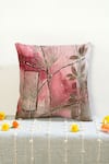 Buy_Mid July Home_Pink Premium Velvet Elysium Dreamscape Floral Symphony Pattern Cushion Cover _at_Aza_Fashions