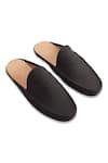 Buy_Baron&Bay_Black Arno Plain Backless Penny Loafers  _at_Aza_Fashions