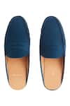 Shop_Baron&Bay_Blue Arno Cutwork Backless Penny Loafers  _at_Aza_Fashions