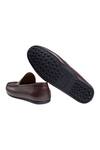 Buy_Baron&Bay_Brown Textured Arno Plain Penny Loafers  _Online_at_Aza_Fashions