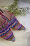 Buy_Shradha Hedau Footwear Couture_Multi Color Sequins, Beads Nyla Embellished Block Heels _Online_at_Aza_Fashions