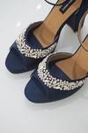 Shradha Hedau Footwear Couture_Blue Crystals Kalsie Embellished Block Heels _Online_at_Aza_Fashions