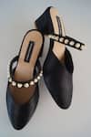 Shop_Shradha Hedau Footwear Couture_Black Pearl Mae Embellished Block Heels _at_Aza_Fashions