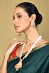 Buy_Samyukta Singhania_Multi Color Kundan Circular Floral Pendant Embellished Necklace Set _at_Aza_Fashions