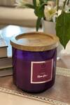 Shop_MJ Label_Purple Soy Wax, Glass Jar Paris Big Rose Oud Scented Candle_at_Aza_Fashions