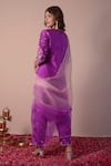 Shop_Surabhi Arya_Purple Kurta And Pant Pure Silk Embroidery Zari Floral Jaal Set For Women_at_Aza_Fashions