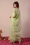Shop_Surabhi Arya_Green Bamboo, Organza Gota Patti Round Neck Work Kurta Sharara Set _at_Aza_Fashions