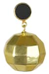 Varnika Arora_Gold Plated Embellished Onyx Stone Earrings_Online_at_Aza_Fashions