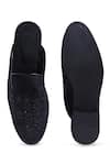 Shop_Asuka_Black Embroidery Midnight Velvet Mules _at_Aza_Fashions