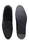 Shop_Asuka_Black Embroidery Velvet Moti Shoes _at_Aza_Fashions