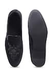 Shop_Asuka_Black Embroidery Midnight Velvet Shoes _at_Aza_Fashions