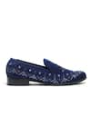 Asuka_Blue Embroidery Celestial Shoes _Online_at_Aza_Fashions