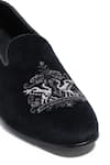 Buy_Asuka_Black Embroidery Swan Velvet Shoes _Online_at_Aza_Fashions