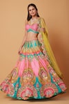 Buy_Siddhartha Bansal_Pink Blouse And Lehenga Dupion Embroidery Sequins Soul Heart Set  