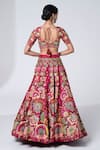 Siddhartha Bansal_Maroon Blouse And Lehenga Dupion Embroidery Rafflesia Gardenia Set  _Online_at_Aza_Fashions