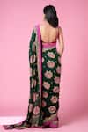 Siddhartha Bansal_Green Saree Pure Crepe Embroidered Sequin Paisley Hand With Blouse _Online_at_Aza_Fashions