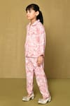 Samyukta Singhania_Pink Polyester Printed X-mas Tree Xmas And Snowman Night Suit Set _at_Aza_Fashions