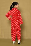 Shop_Samyukta Singhania_Red Cotton Printed X-mas Reindeer Xmas Night Suit Set _at_Aza_Fashions