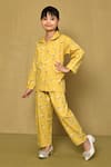 Buy_Samyukta Singhania_Yellow Cotton Printed Cute Bunny Night Suit Set _Online_at_Aza_Fashions