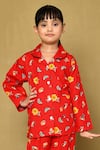 Buy_Samyukta Singhania_Red Cotton Fruits Print And Floral Night Suit _Online_at_Aza_Fashions