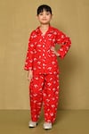 Buy_Samyukta Singhania_Red Cotton Bunny Print Night Suit _at_Aza_Fashions