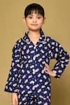 Buy_Samyukta Singhania_Blue Cotton Popcorn Print Night Suit _Online_at_Aza_Fashions