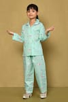 Buy_Samyukta Singhania_Blue Cotton Doggie Print Night Suit _at_Aza_Fashions