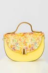 THE NICHE LABEL_Yellow Embellished Summer Breeze Hand Bag _Online_at_Aza_Fashions