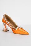Buy The Niche Label Orange Stone Embellished Athena Heels at Aza Fashions Buy_The Niche Label_Orange Stone Embellished Athena Heels_at_Aza_Fashions