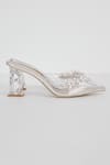 Shop_THE NICHE LABEL_White Stone Embellished Bejewelled Pumps _Online_at_Aza_Fashions