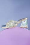 Shop_THE NICHE LABEL_Silver Stone Embellished Beyonce Flared Heels _at_Aza_Fashions